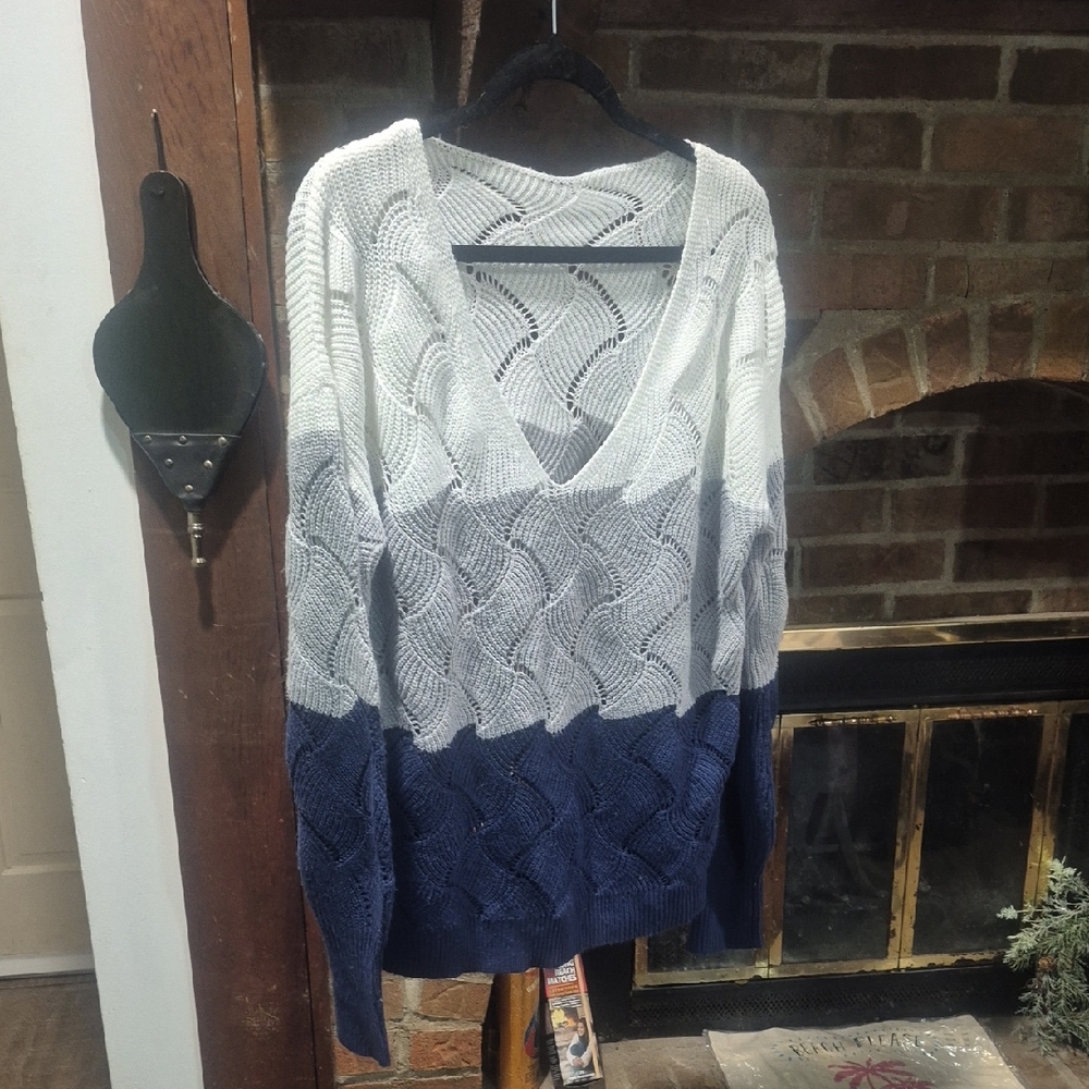 Elegant Ombre V-Neck Sweater